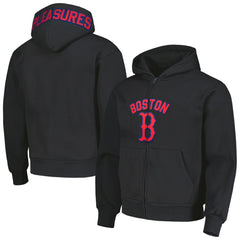 Boston Red Sox PLEASURES Opening Day Full-Zip Hoodie - Black - MLB Discount