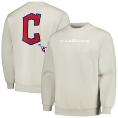 Cleveland Guardians PLEASURES Ballpark Pullover Sweatshirt - Gray - MLB Lifestyle
