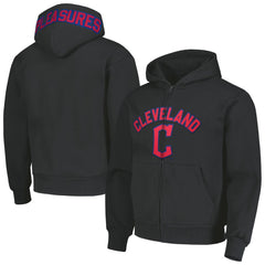 Cleveland Guardians PLEASURES Opening Day Full-Zip Hoodie - Black - MLB Discount