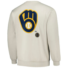 Milwaukee Brewers PLEASURES Ballpark Pullover Sweatshirt - Gray - MLB Sale