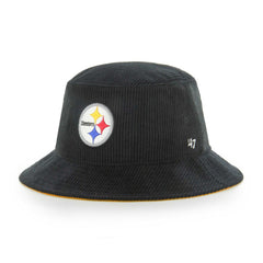 47 brand Pittsburgh Steelers '47 Thick Cord Bucket Hat Black