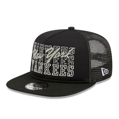 New York Yankees New Era Street Team A-Frame Trucker 9FIFTY Snapback Hat - Black - New Era Lifestyle