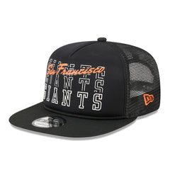 San Francisco Giants New Era Street Team A-Frame Trucker 9FIFTY Snapback Hat - Black - New Era Discount