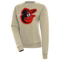 Baltimore Orioles Antigua Women's Victory Pullover Sweatshirt - Khaki - MLB on Sale