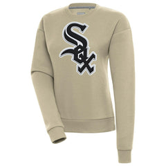 Chicago White Sox Antigua Women's Victory Pullover Sweatshirt - Khaki - MLB Lifestyle