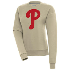 Philadelphia Phillies Antigua Women's Victory Pullover Sweatshirt - Khaki - MLB Online