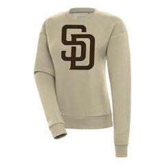 San Diego Padres Antigua Women's Victory Pullover Sweatshirt - Khaki - MLB Online