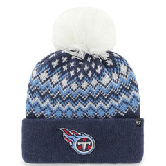 47 brand Tennessee Titans '47 Women's Elsa Cuffed Knit Hat with Pom Navy