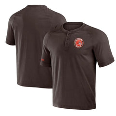 Fanatics Cleveland Browns NFL x Darius Rucker Collection Washed Raglan Henley T-Shirt Brown