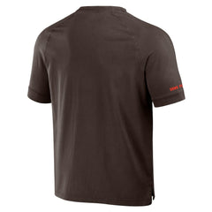 Fanatics Cleveland Browns NFL x Darius Rucker Collection Washed Raglan Henley T-Shirt Brown