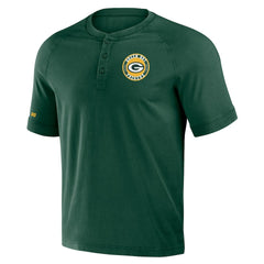 Fanatics Green Bay Packers NFL x Darius Rucker Collection Washed Raglan Henley T-Shirt Green