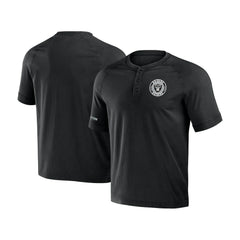 Fanatics Las Vegas Raiders NFL x Darius Rucker Collection Washed Raglan Henley T-Shirt Black