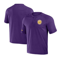 Fanatics Minnesota Vikings NFL x Darius Rucker Collection Washed Raglan Henley T-Shirt Purple
