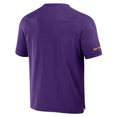 Fanatics Minnesota Vikings NFL x Darius Rucker Collection Washed Raglan Henley T-Shirt Purple