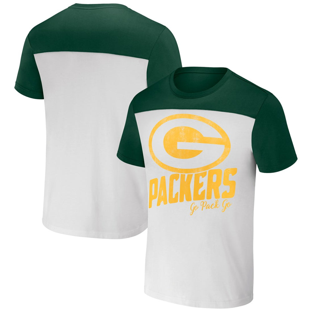 Fanatics Green Bay Packers NFL x Darius Rucker Collection Colorblocked T-Shirt White/Green
