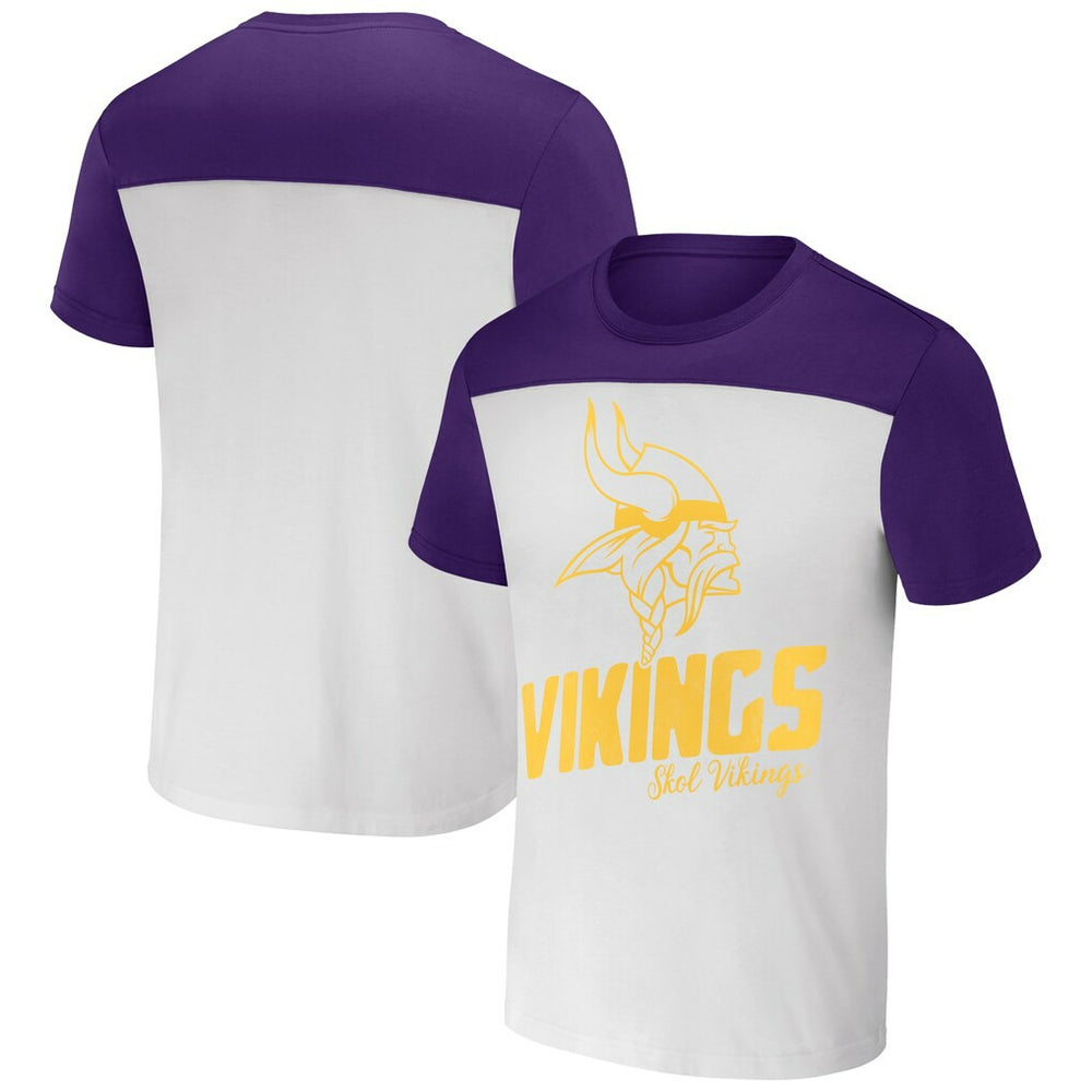 Fanatics Minnesota Vikings NFL x Darius Rucker Collection Colorblocked T-Shirt Cream