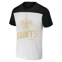 Fanatics New Orleans Saints NFL x Darius Rucker Collection Colorblocked T-Shirt White/Black