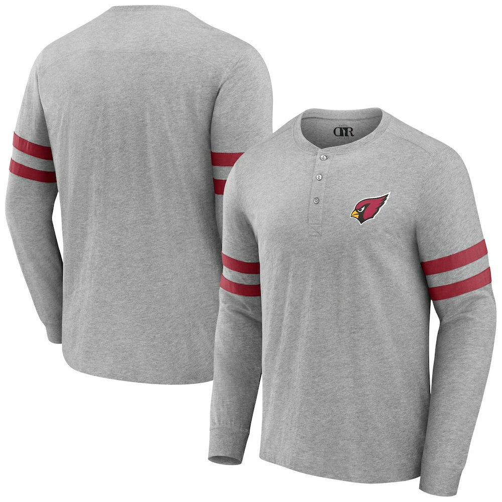 Fanatics Arizona Cardinals NFL x Darius Rucker Collection Henley Long Sleeve T-Shirt Heather Gray