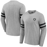 Fanatics Las Vegas Raiders NFL x Darius Rucker Collection Henley Long Sleeve T-Shirt Heather Gray