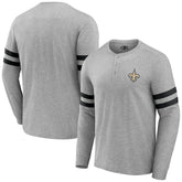 Fanatics New Orleans Saints NFL x Darius Rucker Collection Henley Long Sleeve T-Shirt Heather Gray