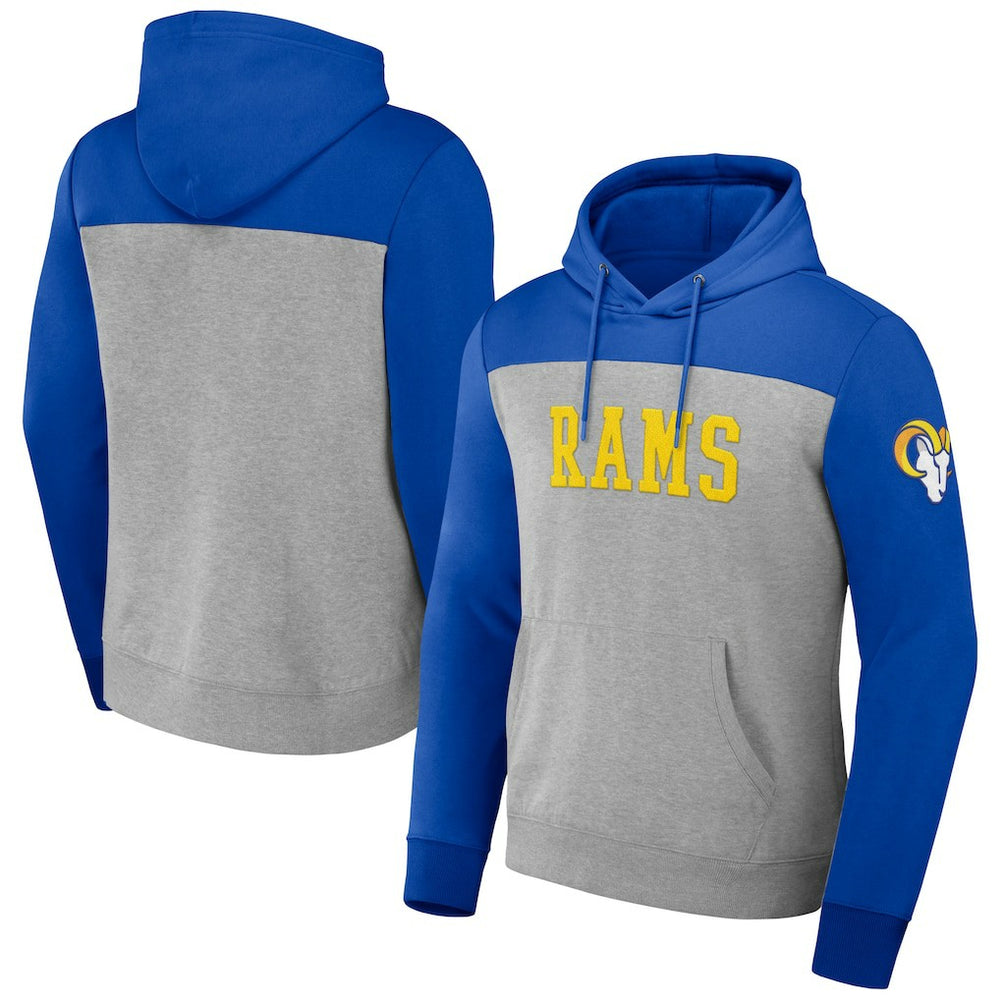 Fanatics Los Angeles Rams NFL x Darius Rucker Collection Color Blocked Pullover Hoodie Heather Gray