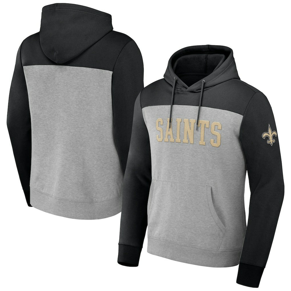 Fanatics New Orleans Saints NFL x Darius Rucker Collection Color Blocked Pullover Hoodie Heather Gray