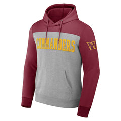Fanatics Washington Commanders NFL x Darius Rucker Collection Color Blocked Pullover Hoodie Heather Gray