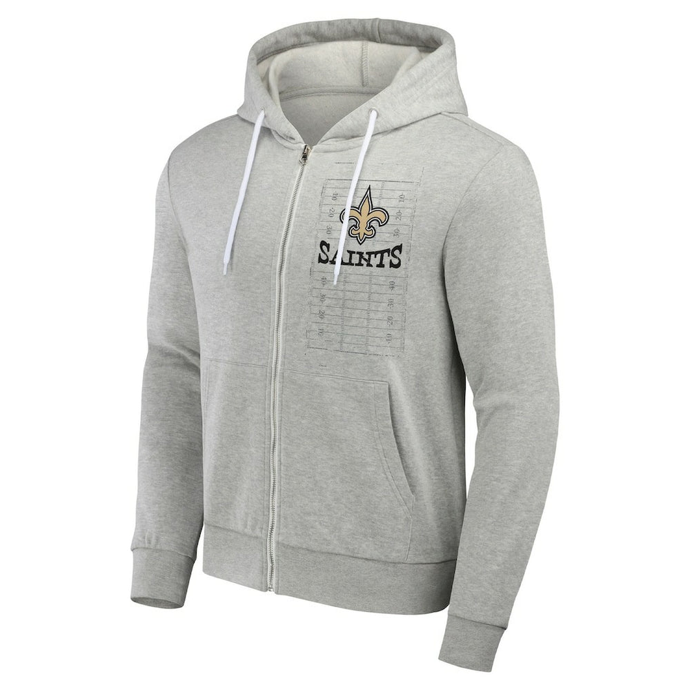 Fanatics New Orleans Saints NFL x Darius Rucker Collection Domestic Full-Zip Hoodie Heather Gray