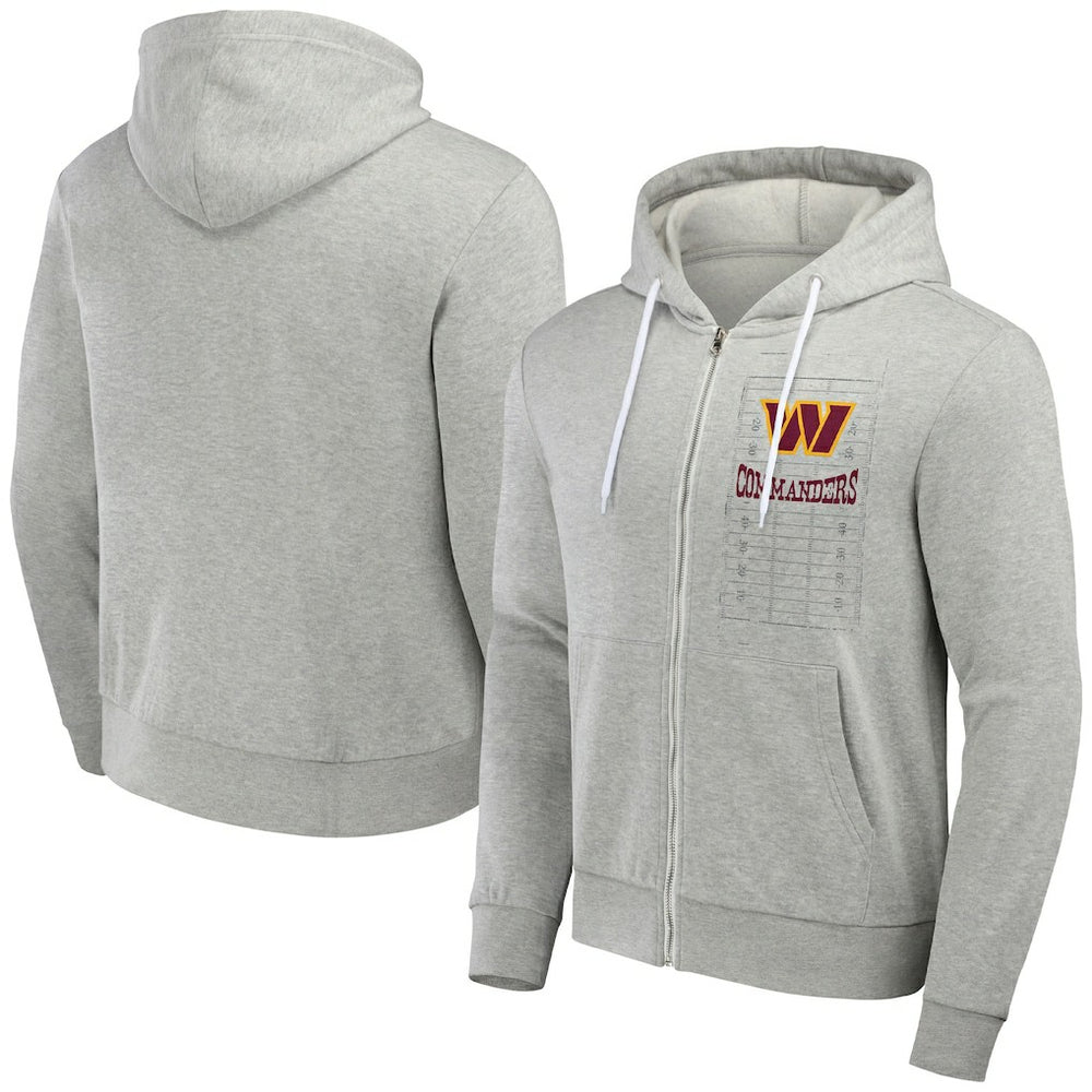 Fanatics Washington Commanders NFL x Darius Rucker Collection Domestic Full-Zip Hoodie Heather Gray