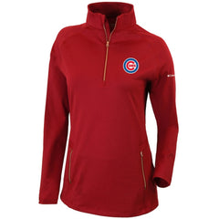 Chicago Cubs Columbia Women's Omni-Wick Outward Nine Quarter-Zip Pullover Top - Red - Columbia on Sale