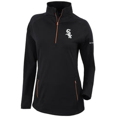 Chicago White Sox Columbia Women's Omni-Wick Outward Nine Quarter-Zip Pullover Top - Black - Columbia Discount