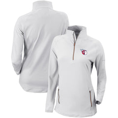 Cleveland Guardians Columbia Women's Omni-Wick Outward Nine Quarter-Zip Pullover Top - White - Columbia Lifestyle