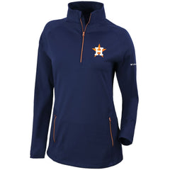 Houston Astros Columbia Women's Omni-Wick Outward Nine Quarter-Zip Pullover Top - Navy - Columbia Lifestyle