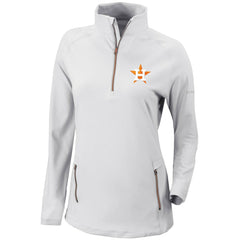 Houston Astros Columbia Women's Omni-Wick Outward Nine Quarter-Zip Pullover Top - White - Columbia Lifestyle