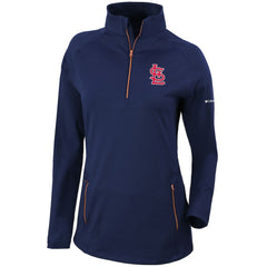 St. Louis Cardinals Columbia Women's Omni-Wick Outward Nine Quarter-Zip Pullover Top - Navy - Columbia on Sale