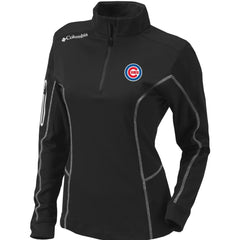 Chicago Cubs Columbia Women's Omni-Wick Shotgun Quarter-Zip Pullover Top - Black - Columbia Discount