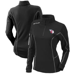 Cleveland Guardians Columbia Women's Omni-Wick Shotgun Quarter-Zip Pullover Top - Black - Columbia Discount