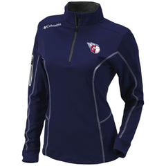Cleveland Guardians Columbia Women's Omni-Wick Shotgun Quarter-Zip Pullover Top - Navy - Columbia Lifestyle