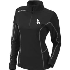 Los Angeles Dodgers Columbia Women's Omni-Wick Shotgun Quarter-Zip Pullover Top - Black - Columbia Lifestyle