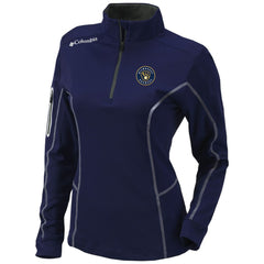 Milwaukee Brewers Columbia Women's Omni-Wick Shotgun Quarter-Zip Pullover Top - Navy - Columbia Lifestyle