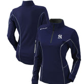New York Yankees Columbia Women's Omni-Wick Shotgun Quarter-Zip Pullover Top - Navy - Columbia Discount