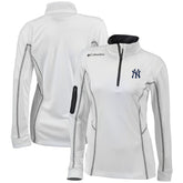 New York Yankees Columbia Women's Omni-Wick Shotgun Quarter-Zip Pullover Top - White - Columbia Discount