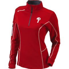 Philadelphia Phillies Columbia Women's Omni-Wick Shotgun Quarter-Zip Pullover Top - Red - Columbia Lifestyle