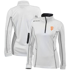 San Francisco Giants Columbia Women's Omni-Wick Shotgun Quarter-Zip Pullover Top - White - Columbia Discount