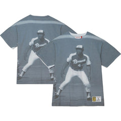 Hank Aaron Atlanta Braves Mitchell & Ness Cooperstown Collection Highlight Sublimated Player Graphic T-Shirt - Mitchell & Ness Lifestyle