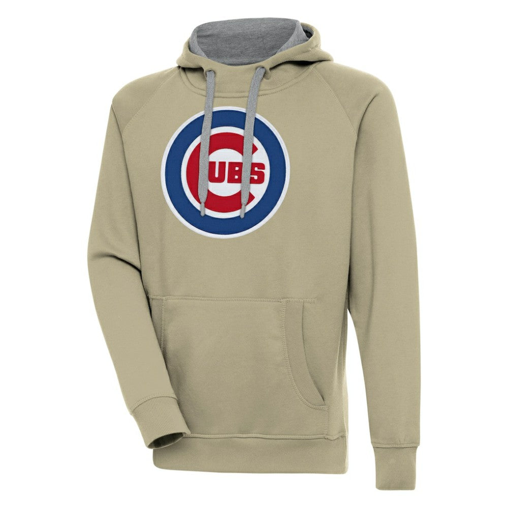Chicago Cubs Antigua Victory Pullover Hoodie - Khaki - MLB on Sale