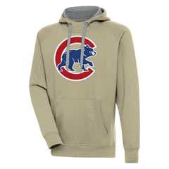 Chicago Cubs Antigua Victory Pullover Hoodie - Khaki - MLB on Sale