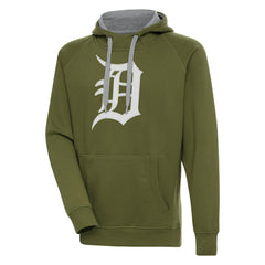 Detroit Tigers Antigua Victory Pullover Hoodie - Olive - MLB Sale