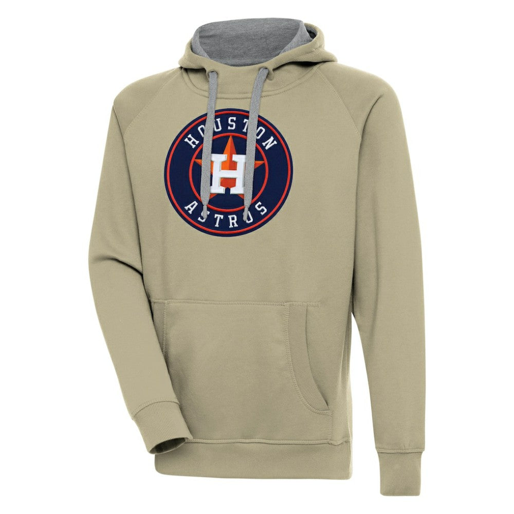 Houston Astros Antigua Victory Pullover Hoodie - Khaki - MLB Sale