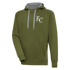 Kansas City Royals Antigua Victory Pullover Hoodie - Olive - MLB Discount